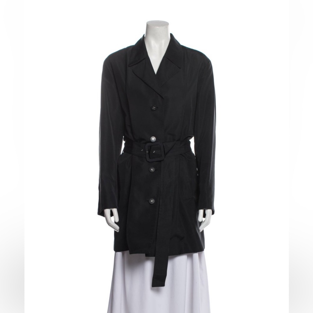 CHANEL Black Trench Coat Timeless Elegance